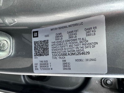 2021 Chevrolet Colorado CREW CAB - KEYLESS ENTRY / EZ LIFT TAILGATE