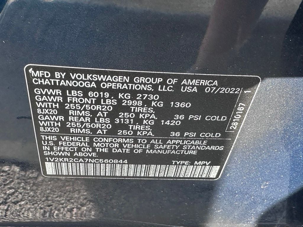 2022 Volkswagen Atlas 3.6L V6 SE w/Technology