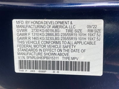 2023 Honda Odyssey Touring - ADAPTIVE CRUISE / NAVIGATION