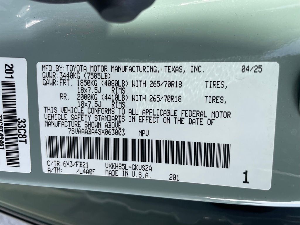 2025 Toyota Sequoia SR5