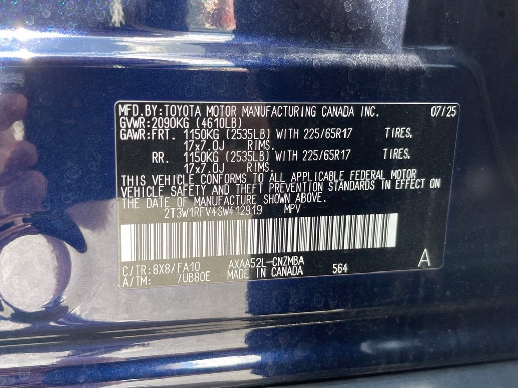 2025 Toyota RAV4 XLE One Owner, Low Miles