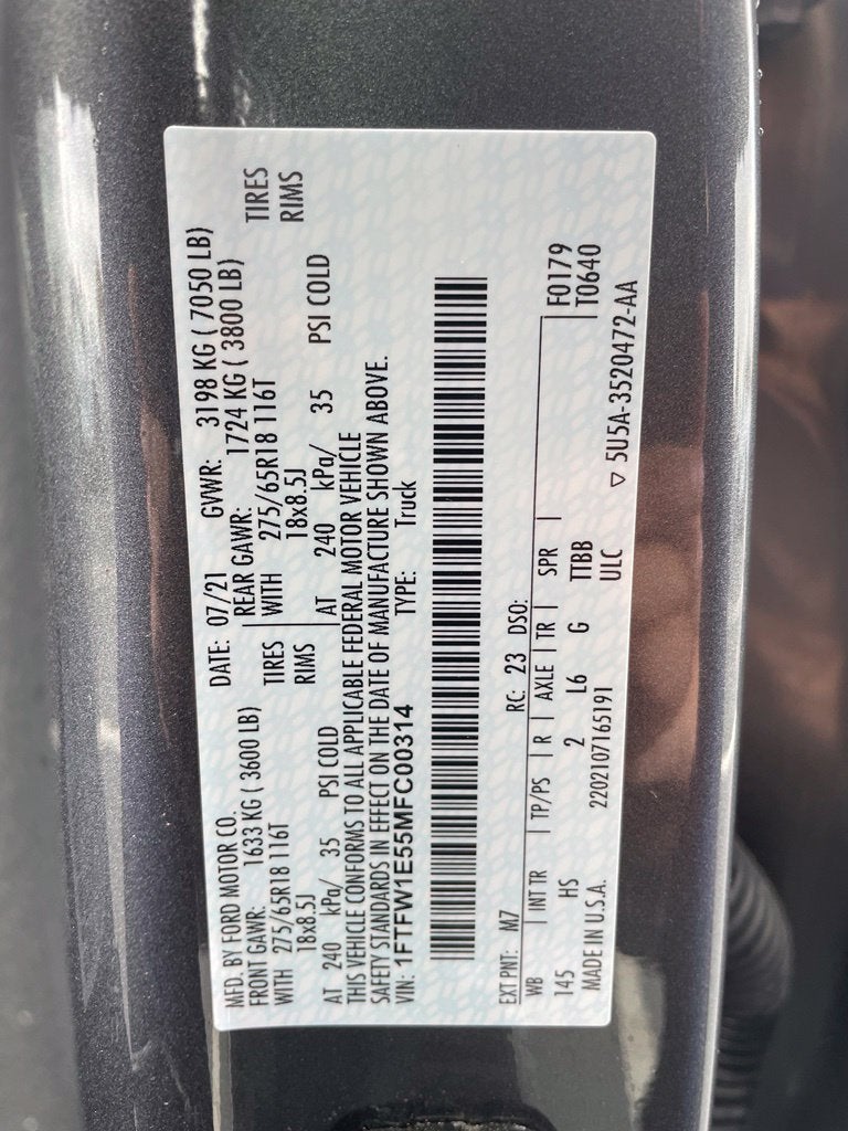 2021 Ford F-150 Lariat