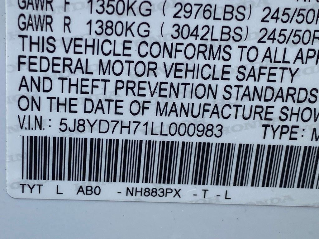 2020 Acura MDX Sport Hybrid Advance Package SH-AWD