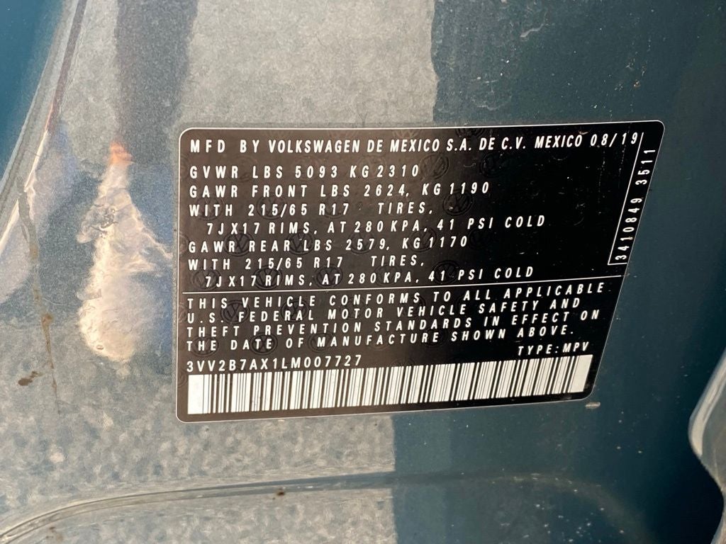 2020 Volkswagen Tiguan 2.0T SE 4Motion