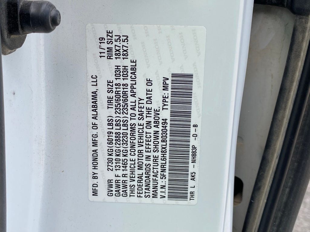 2020 Honda Odyssey Touring