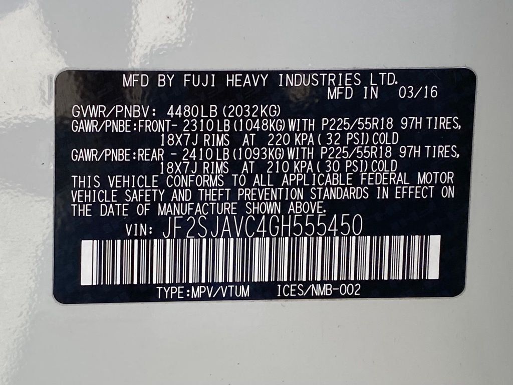 2016 Subaru Forester 2.5i Touring