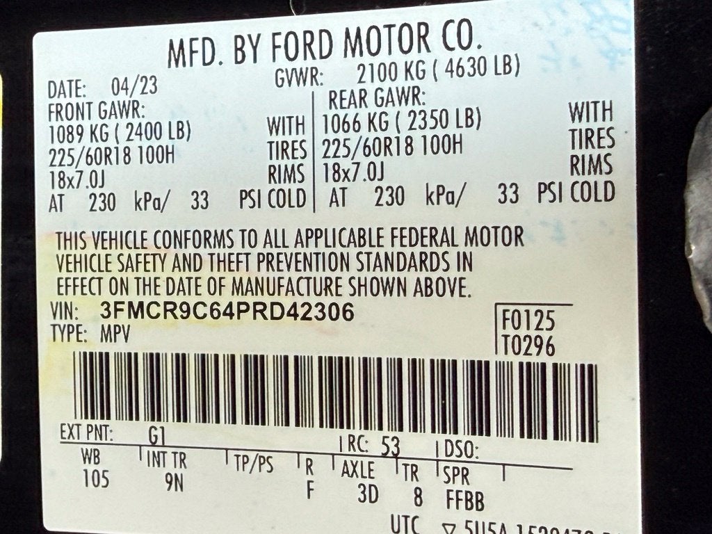 2023 Ford Bronco Sport Outer Banks - 4WD / CLEAN CARFAX / ONE OWNER