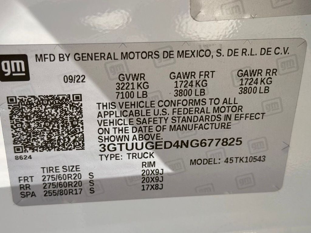 2022 GMC Sierra 1500 Denali HUD