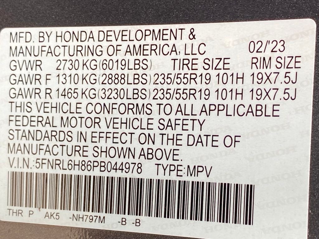 2023 Honda Odyssey Touring