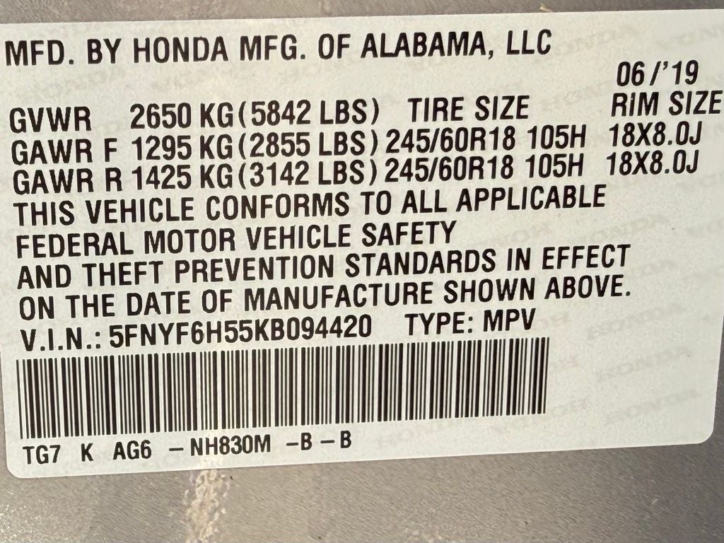 2019 Honda Pilot EX-L APPLE CAR PLAY / LEATHER