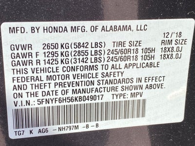 2019 Honda Pilot EX-L