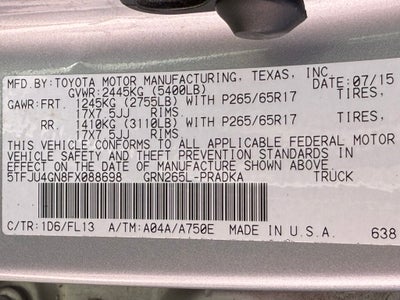 2015 Toyota Tacoma PreRunner V6