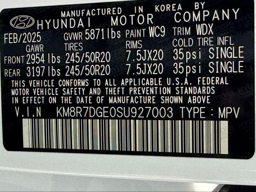 2025 Hyundai Palisade Calligraphy