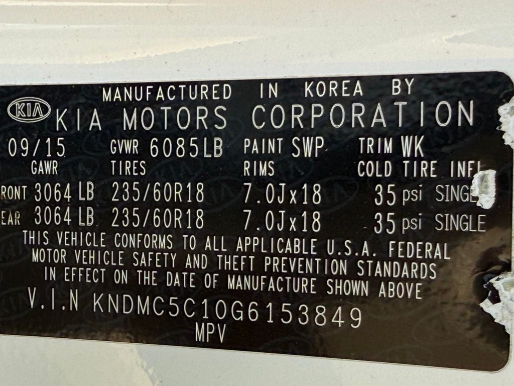 2016 Kia Sedona EX