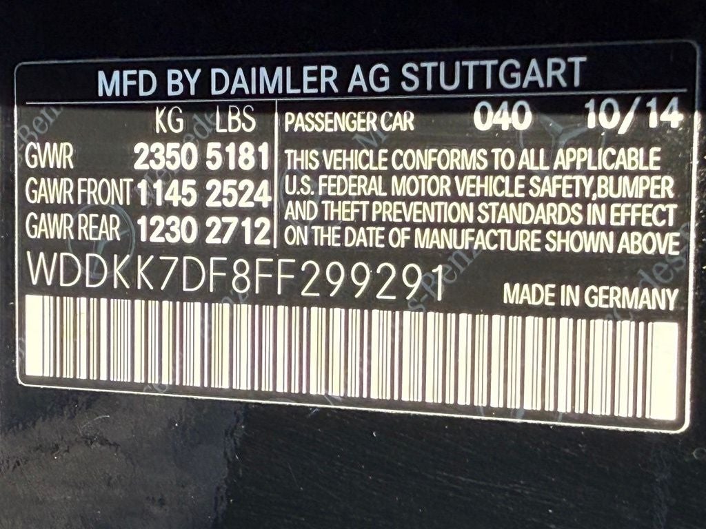 2015 Mercedes-Benz E-Class E 550