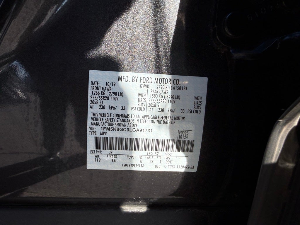 2020 Ford Explorer ST TWIN PANEL MOONROOF,PREMIUM TECHNOLOGY PACKAG