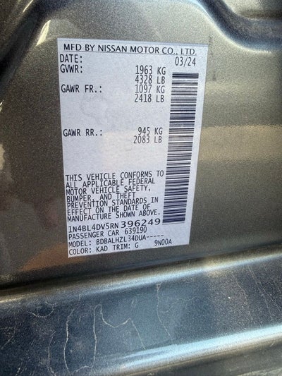 2024 Nissan Altima 2.5 SV