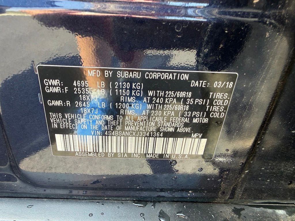2018 Subaru Outback 2.5i Limited