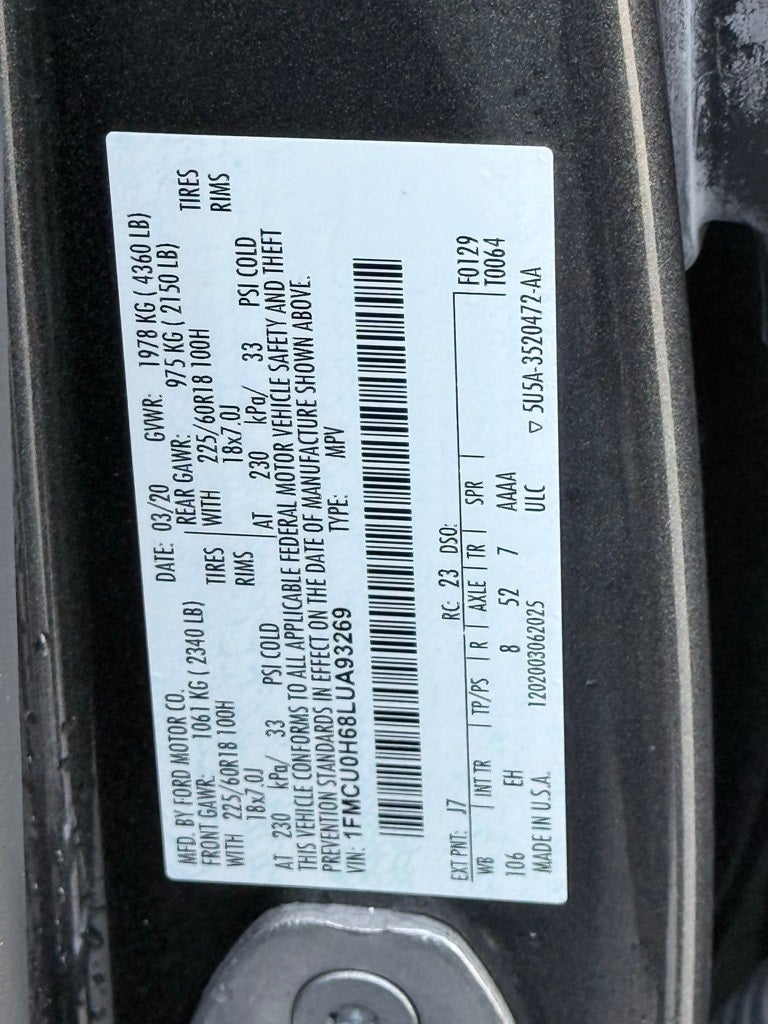 2020 Ford Escape SEL