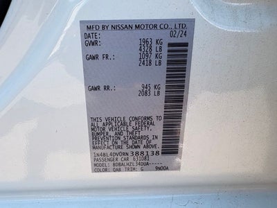 2024 Nissan Altima 2.5 SV