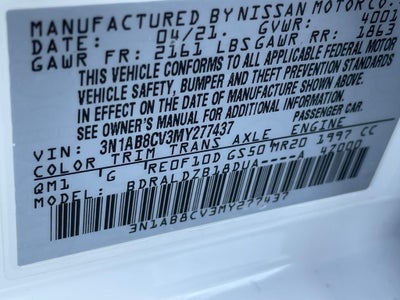 2021 Nissan Sentra SV