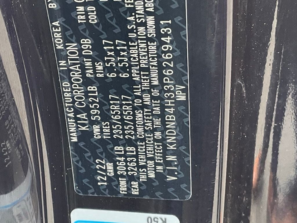 2023 Kia Carnival LX Seat Package