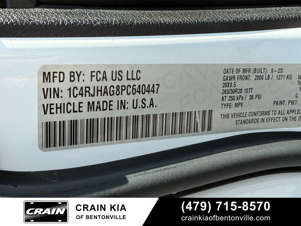 2023 Jeep Grand Cherokee Altitude X - 4WD / CARFAX ONE OWNER