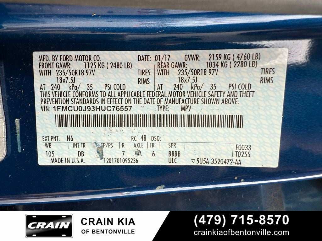 2017 Ford Escape Titanium - PANORAMIC SUNROOF / CLEAN CARFAX