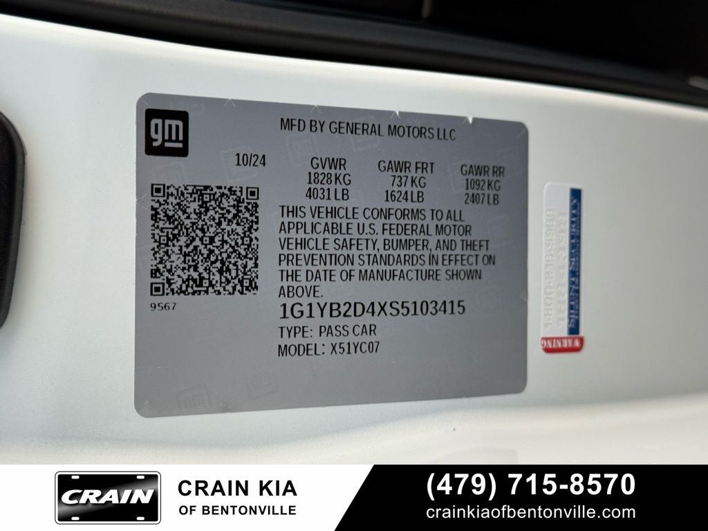 2025 Chevrolet Corvette Stingray 2LT