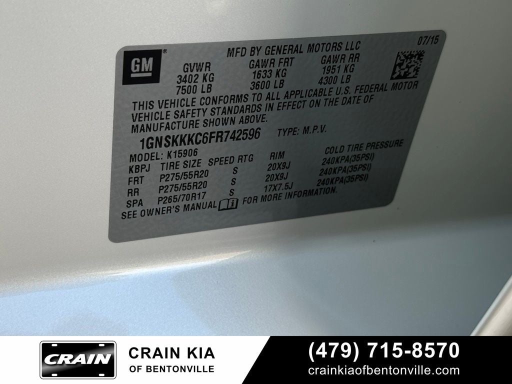 2015 Chevrolet Suburban LTZ - WHOLESALE / AS-IS