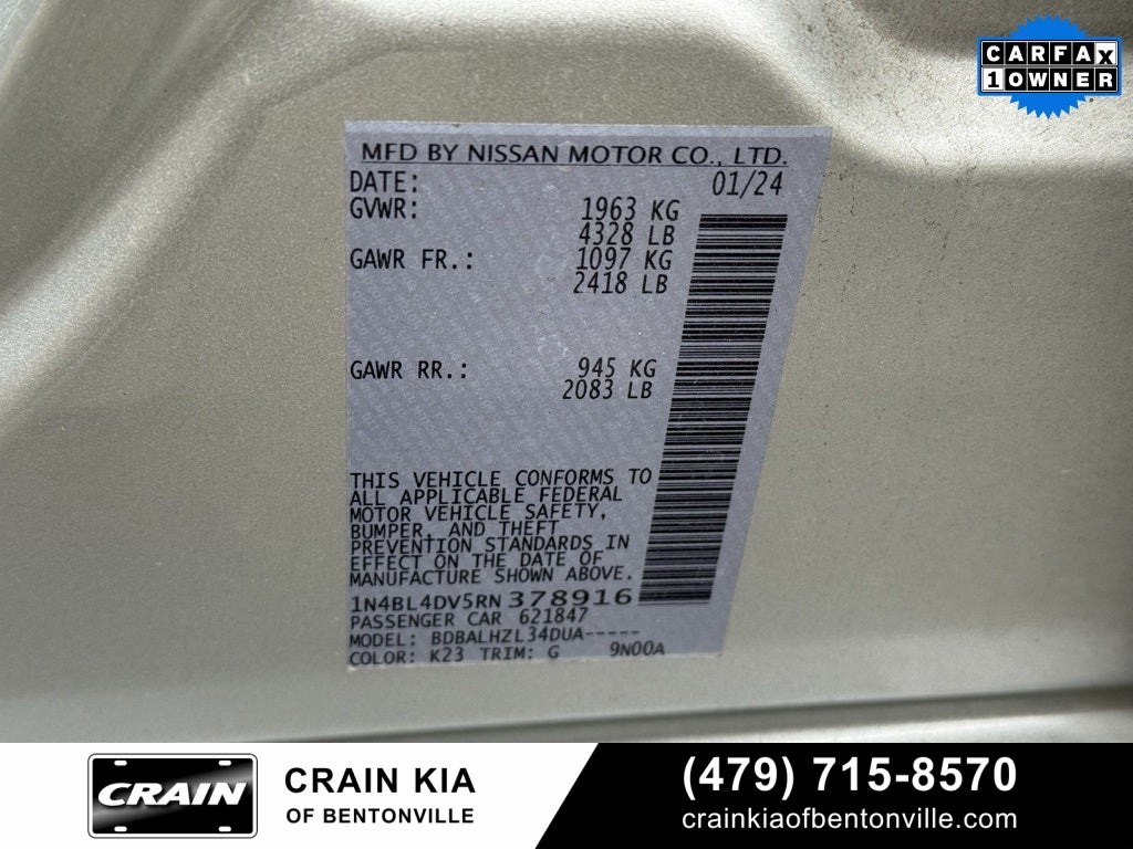 2024 Nissan Altima 2.5 SV - CLEAN CARFAX / ONE OWNER