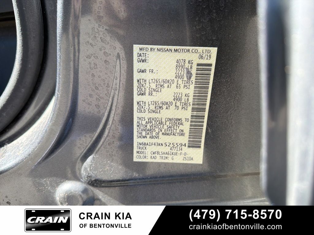 2019 Nissan Titan XD SV - 4WD / CLEAN CARFAX / ONE OWNER