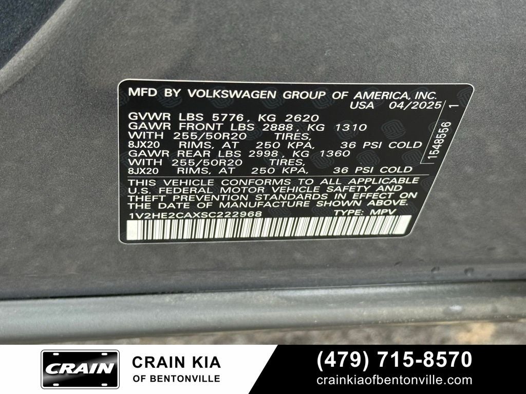 2025 Volkswagen Atlas Cross Sport 2.0T SE w/Technology - AWD / CLEAN CARFAX / ONE OWNER