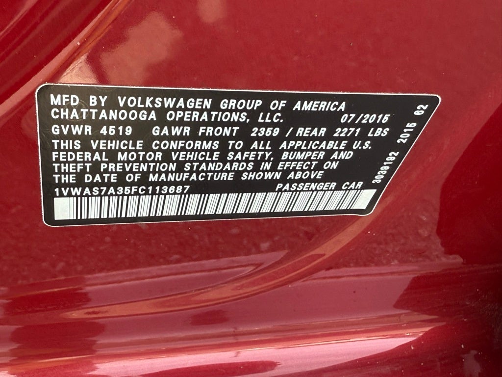 2015 Volkswagen Passat 1.8T Limited Edition - CLEAN CARFAX