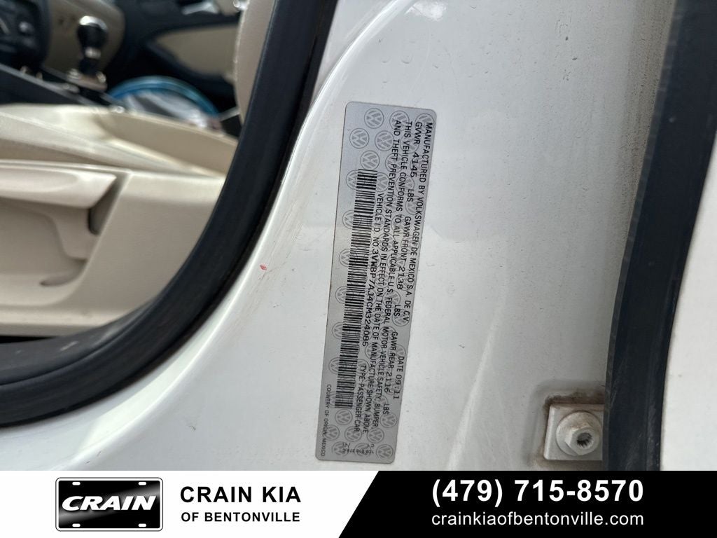 2012 Volkswagen Jetta 2.5L SE - WHOLESALE / AS-IS