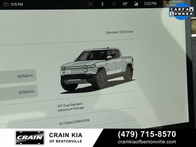 2025 Rivian R1T Adventure - AWD / CLEAN CARFAX / ONE OWNER