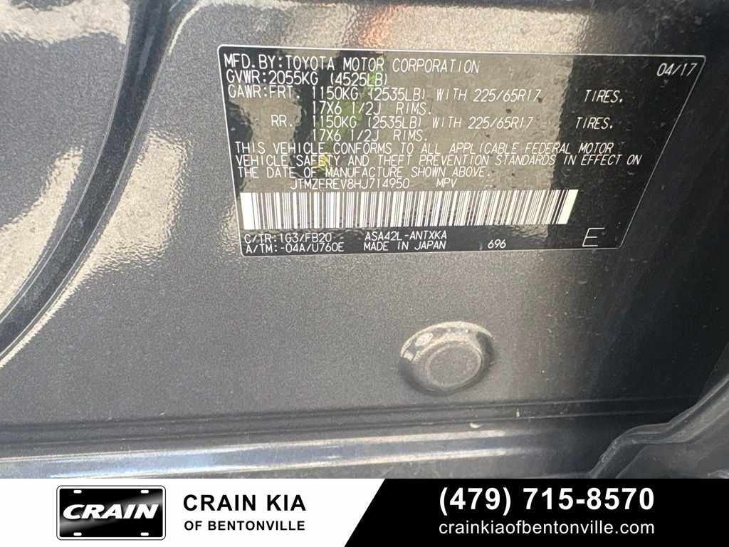 2017 Toyota RAV4 LE - CARFAX ONE OWNER