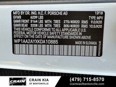 2019 Porsche Cayenne Base - AWD / PANORAMIC SUNROOF / CLEAN CARFAX