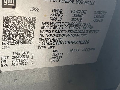 2023 Chevrolet Tahoe LT BOSE AUDIO / HEATED SEATS / REMOTE START