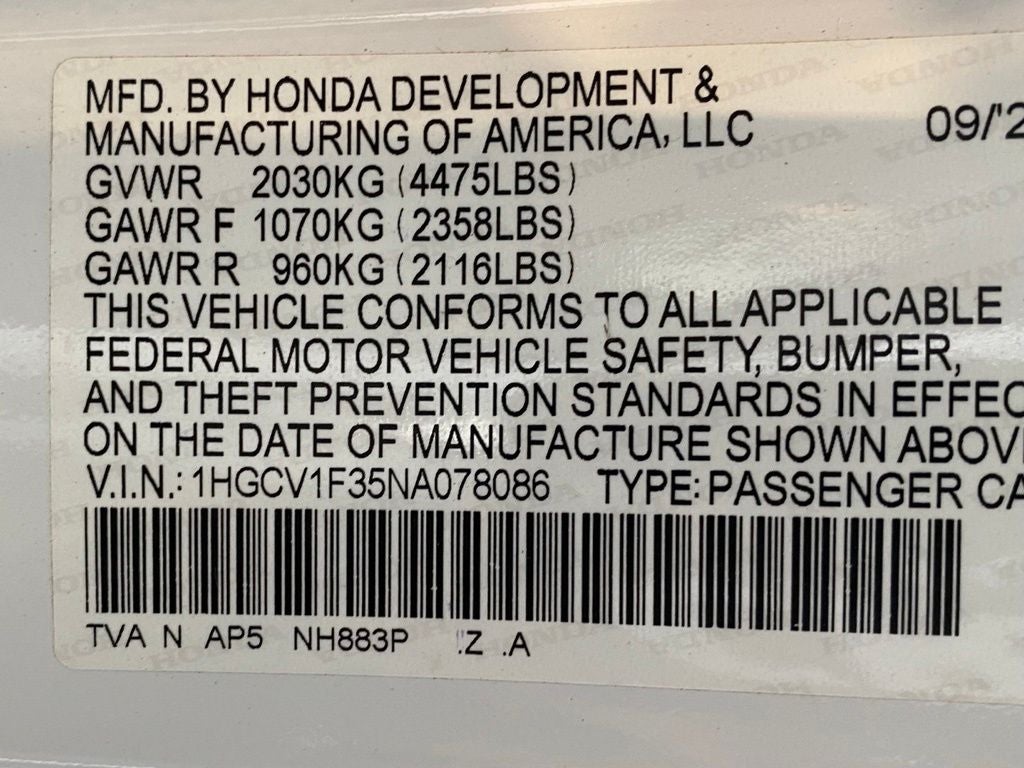 2022 Honda Accord Sport CLEAN CARFAX / POWER DRIVERS SEAT