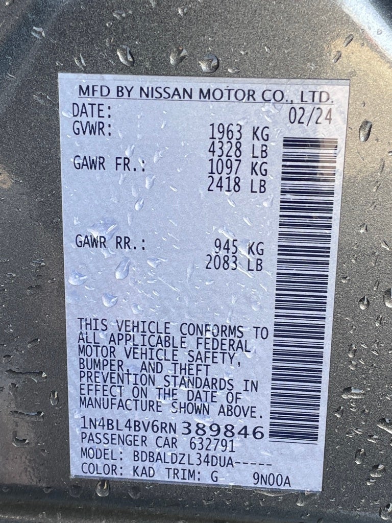 2024 Nissan Altima 2.5 S