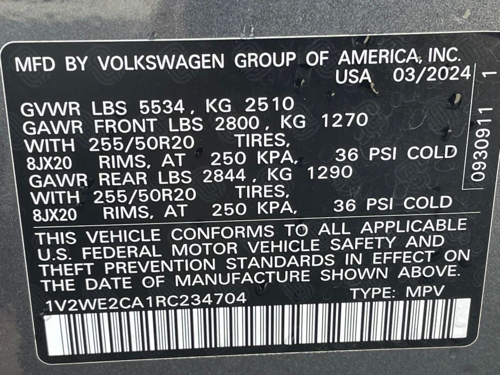 2024 Volkswagen Atlas Cross Sport 2.0T SE w/Technology HEATED SEATS / COOLED SEATS / CLEAN CARFAX