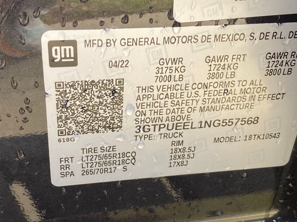 2022 GMC Sierra 1500 AT4 4x4 / HEATED SEATS