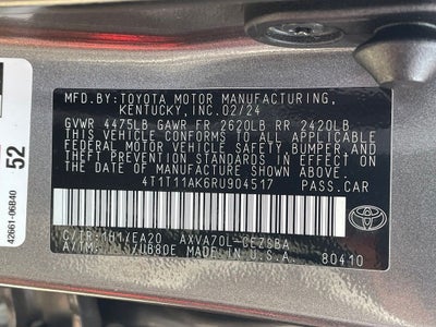 2024 Toyota Camry SE CONVENIENCE PACK / CLEAN CARFAX