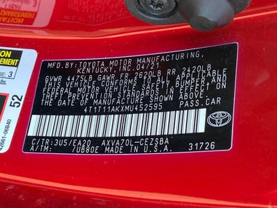 2021 Toyota Camry SE ONE OWNER / CLEAN CARFAX