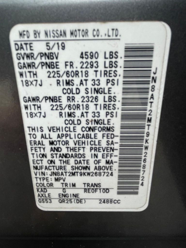 2019 Nissan Rogue SV HEATED SEATS / NAV