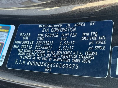 2025 Kia Carnival LXS LEATHER / HEATED SEATS / NAV