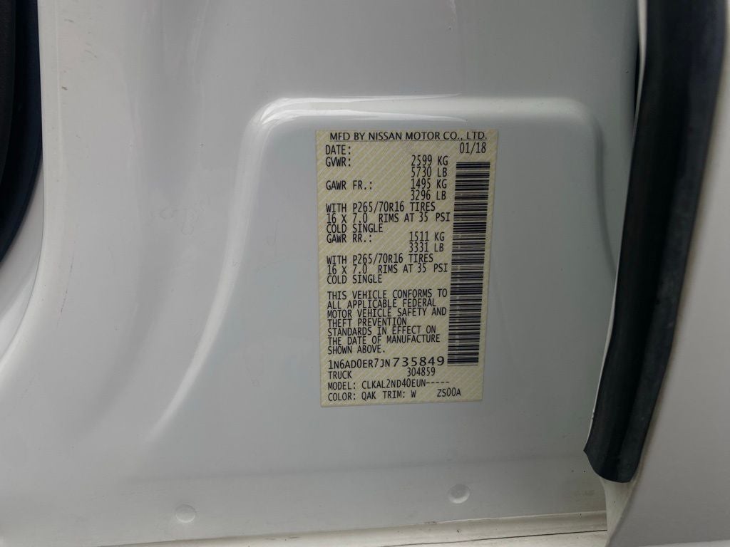 2018 Nissan Frontier SV