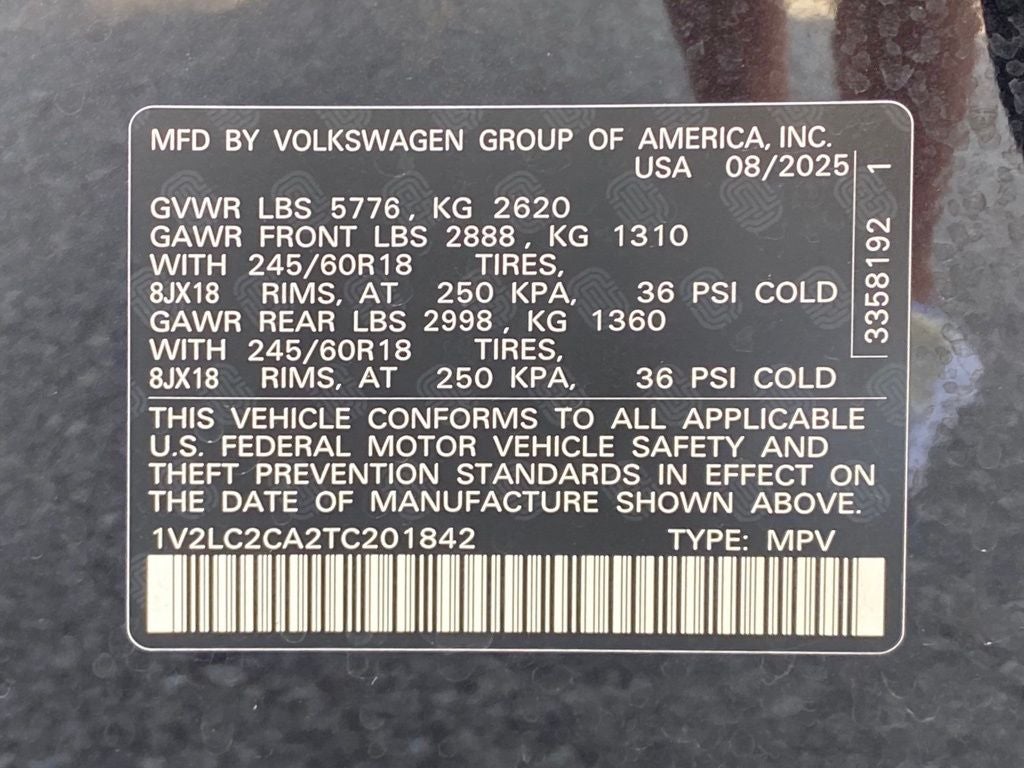 2026 Volkswagen Atlas Cross Sport 2.0T SE