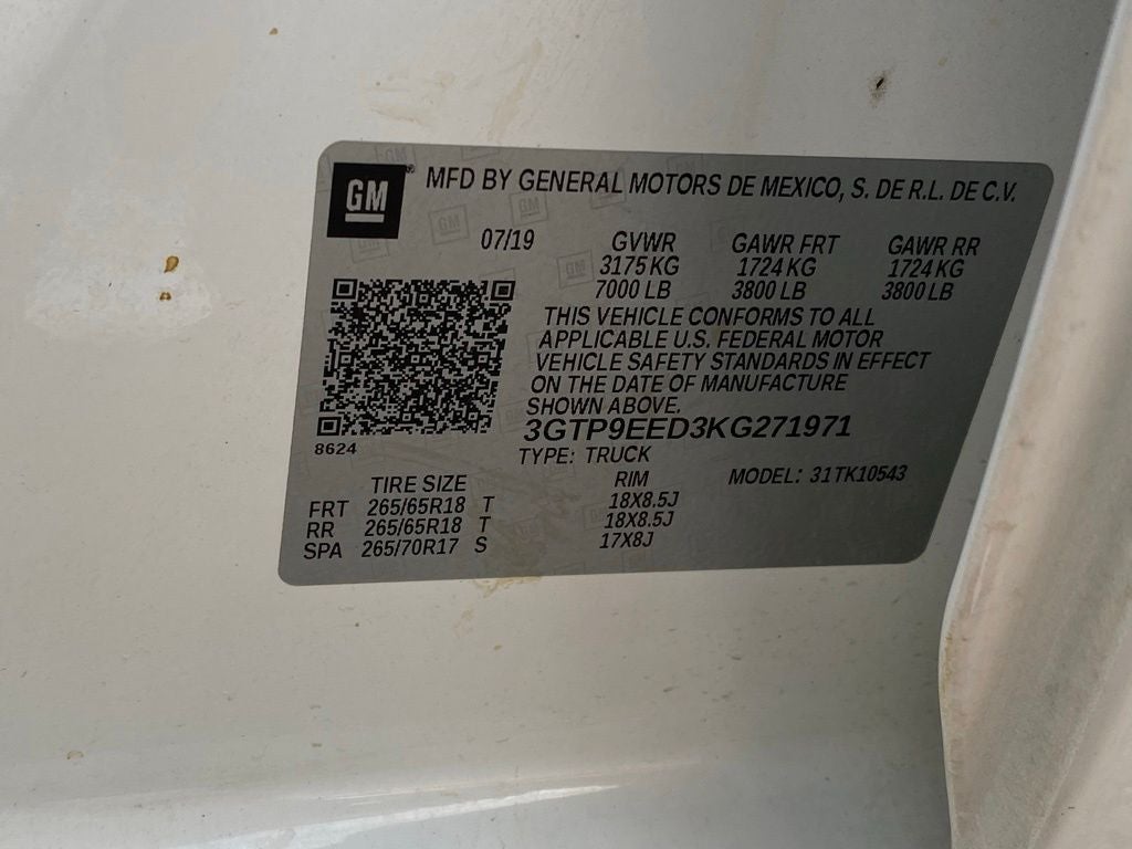 2019 GMC Sierra 1500 AT4